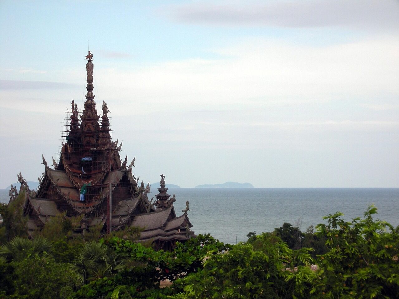Grey Temple View in Thailand